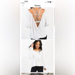 ZYIA white namaste long sleeve. Size xl​